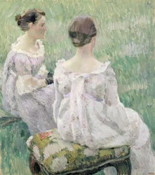 Två sittande kvinnor, 1899